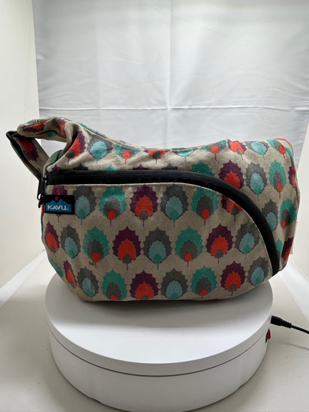 Kavu, Limited Edition Sydney Satchel Bag, Crossbody, Gray, Blue, Orange
